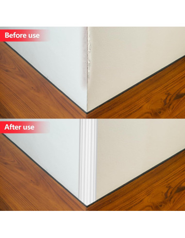 Protector de Esquinas de Pared Yonilarey 6.1m Autoadhesivo Blanco