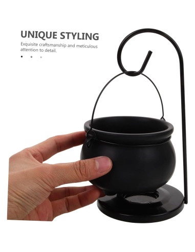 Quemador de Aceite Cabilock Lámpara de Cerámica Negro 414g