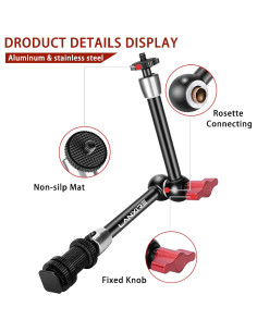 Super Clamp y Brazo Mágico Ajustable 28cm Lanxire - Carga 2kg 2