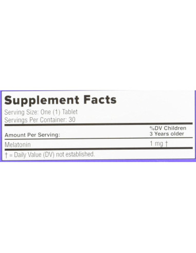 Suplemento de Melatonina Infantil Zarbee's Naturals 30 Tabletas Uva