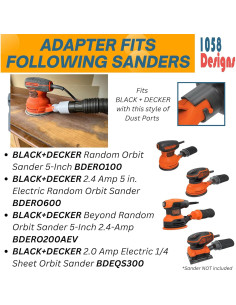 Adaptador de Manguera 1058 Designs para Lijadora BLACK+DECKER 2