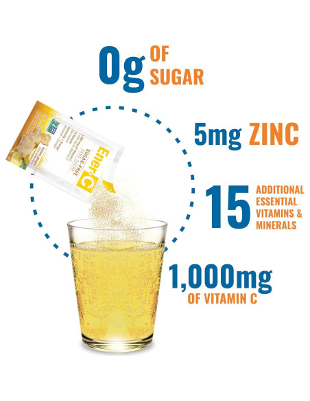 Ener-C Bebida Multivitamínica Sin Azúcar Limón Jengibre 60 Sobres