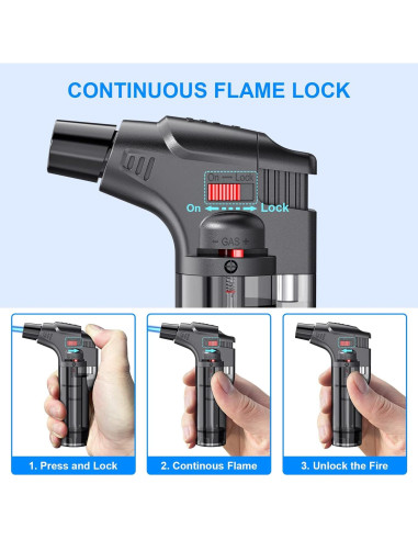 Encendedores de Antorcha TOPKAY 4 Piezas Recargables