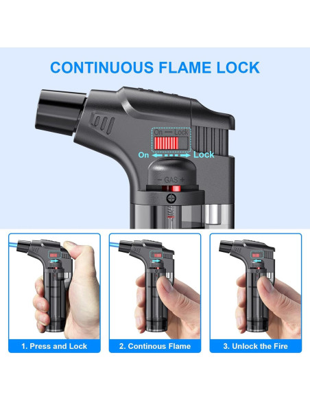 Encendedores de Antorcha TOPKAY 4 Piezas Recargables