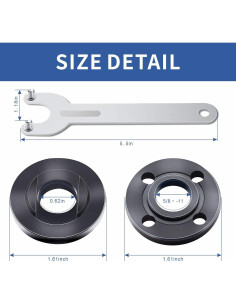 Kit de Llave y Tuercas para Amoladora Fyjbnh 7 Piezas 2