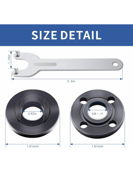 Kit de Llave y Tuercas para Amoladora Fyjbnh 7 Piezas