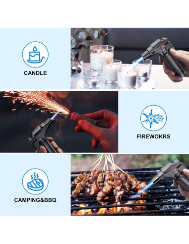 Encendedores de Antorcha TOPKAY 4 Piezas Recargables