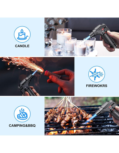 Encendedores de Antorcha TOPKAY 4 Piezas Recargables