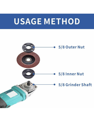 Kit de Llave y Tuercas para Amoladora Fyjbnh 7 Piezas