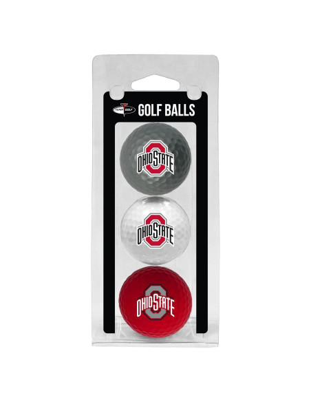 Pelotas de Golf NCAA Team Golf Ohio State Buckeyes - Paquete de 3