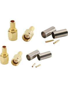 Conector SMA Macho/Hembra Crimpado para RG58 LMR195 - 5 Sets 2