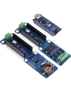 Escudo de Registro de Datos Nano 3.3V + Controlador L298P 2