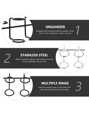 Soportes Organizadores de Destornilladores Housoutil - Acero Inoxidable