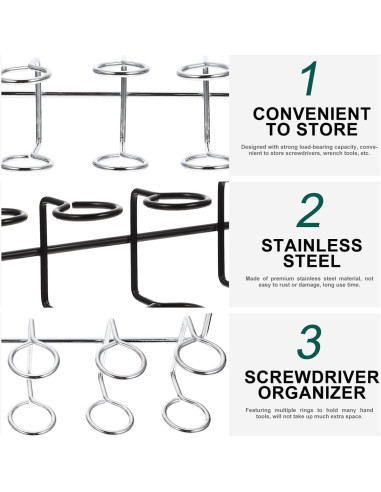 Soportes Organizadores de Destornilladores Housoutil - Acero Inoxidable