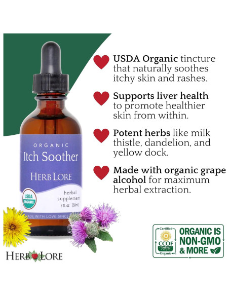 Tintura Calmante de Picazón Orgánica Herb Lore 59 ml