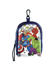 Clip de Mochila Marvel Avengers - Plástico Transparente Azul - 12.7x8.9 cm