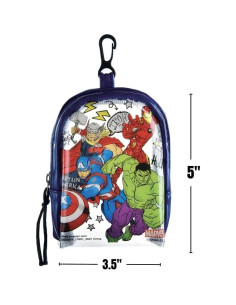 Clip de Mochila Marvel Avengers - Plástico Transparente Azul - 12.7x8.9 cm 2