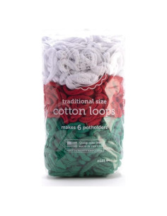 Asas de Potholder Friendly Loom 6 Piezas Algodón Multicolor