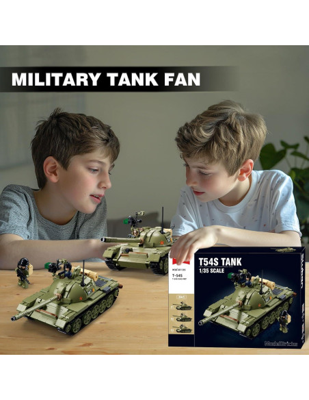 Juego de Construcción Tanque Militar Sluban 3 en 1 T-54 T-55