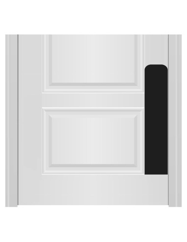 Placa de Protección para Puertas Deck the Door 15x76cm Negro