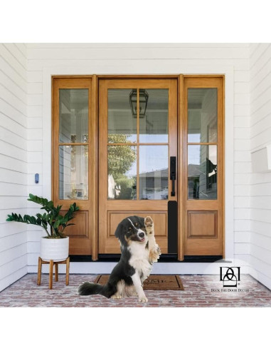 Placa de Protección para Puertas Deck the Door 15x76cm Negro