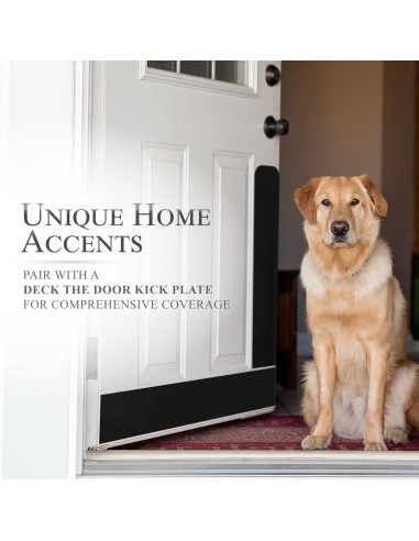 Placa de Protección para Puertas Deck the Door 15x76cm Negro