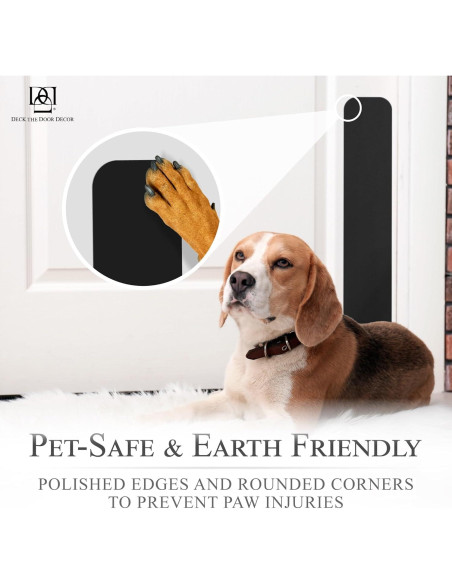 Placa de Protección para Puertas Deck the Door 15x76cm Negro