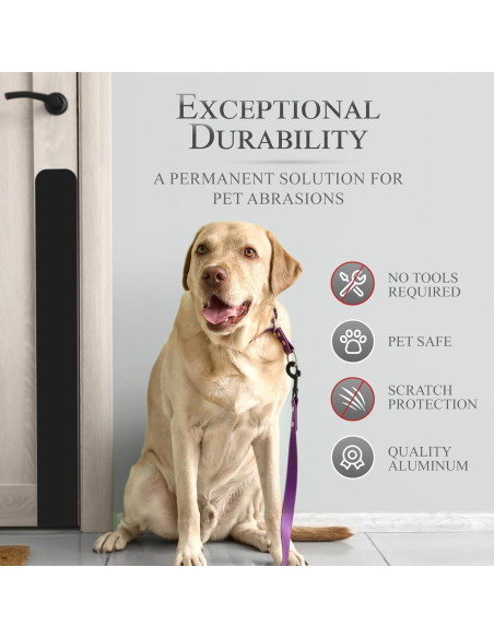 Placa de Protección para Puertas Deck the Door 15x76cm Negro