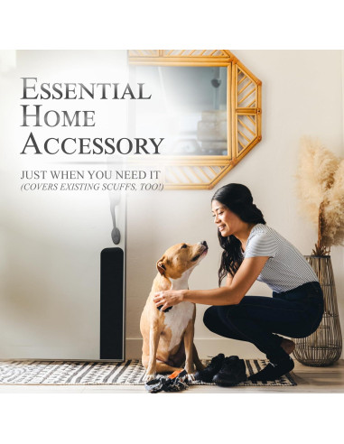 Placa de Protección para Puertas Deck the Door 15x76cm Negro