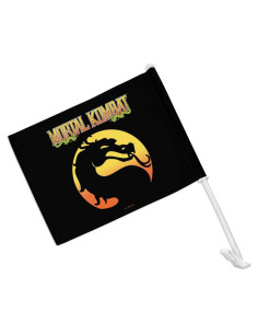 Bandera de Coche Mortal Kombat con Soporte 36x28cm
