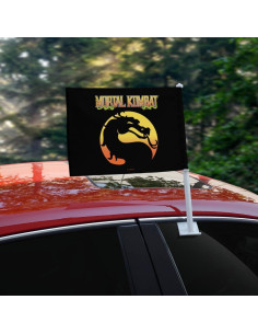 Bandera de Coche Mortal Kombat con Soporte 36x28cm 2