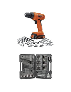 Taladro Atornillador BLACK+DECKER LD120VA 20V con 109 Piezas