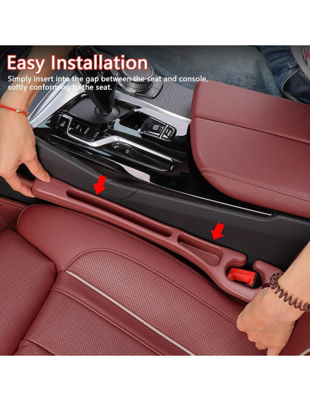 Organizador de Relleno para Espacio entre Asientos de Coche 2PCS - Marrón