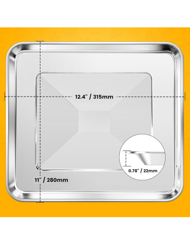 Cesta de Acero Inoxidable para Freidora de Aire Cuisinart 31.5x27.9 cm