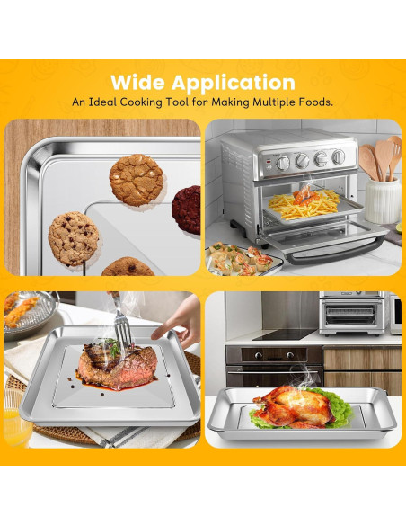 Cesta de Acero Inoxidable para Freidora de Aire Cuisinart 31.5x27.9 cm