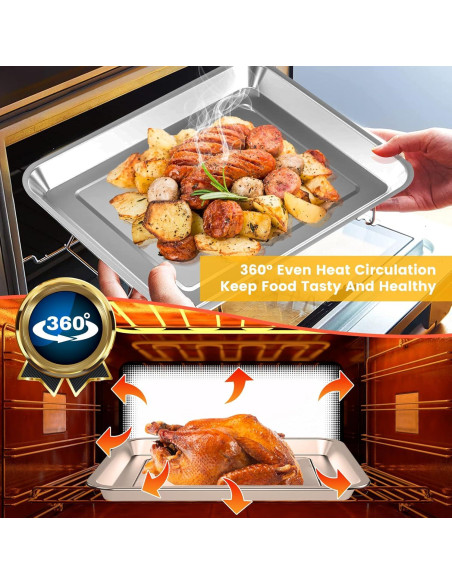 Cesta de Acero Inoxidable para Freidora de Aire Cuisinart 31.5x27.9 cm