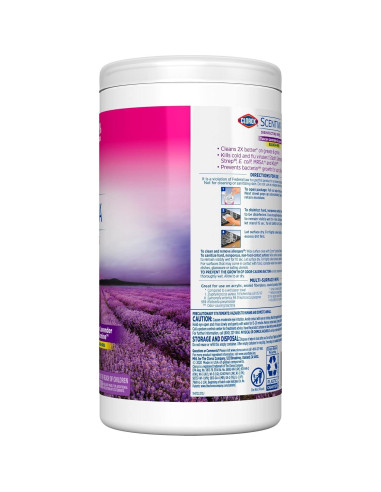 Toallitas Desinfectantes Clorox Scentiva Lavanda 75 Unidades