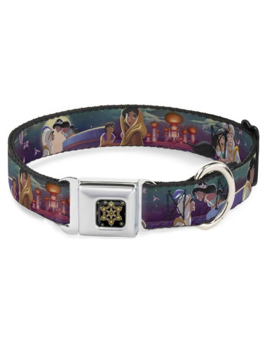 Collar de Perro Buckle-Down Disney Aladino y Jasmine 45-81 cm