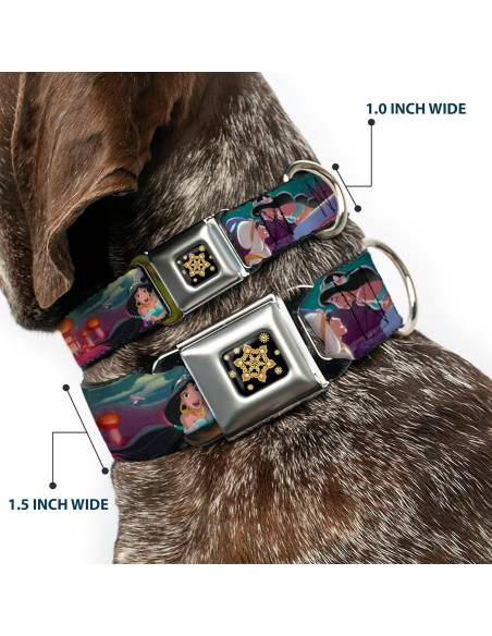Collar de Perro Buckle-Down Disney Aladino y Jasmine 45-81 cm