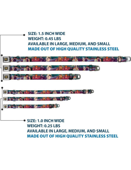 Collar de Perro Buckle-Down Disney Aladino y Jasmine 45-81 cm