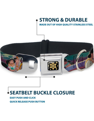 Collar de Perro Buckle-Down Disney Aladino y Jasmine 45-81 cm
