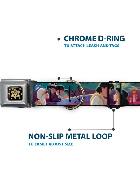 Collar de Perro Buckle-Down Disney Aladino y Jasmine 45-81 cm