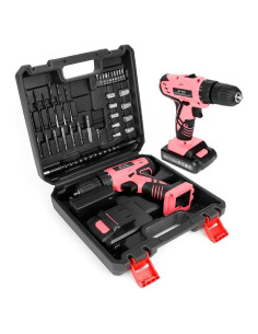 Taladro Inalámbrico Jar-Owl 21V Rosa 350 Nm Velocidad 0-1350 RPM