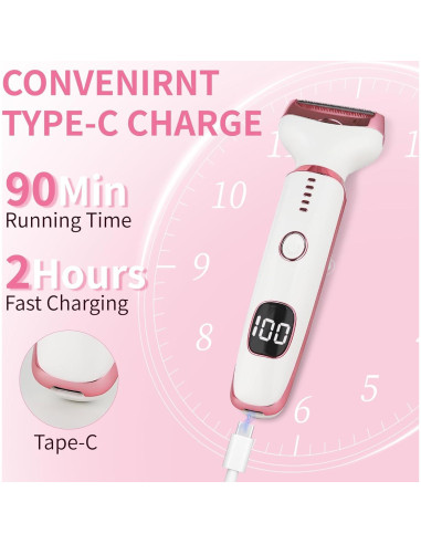 Afeitadora Eléctrica Beanify 4 en 1 con Pantalla LED IPX7