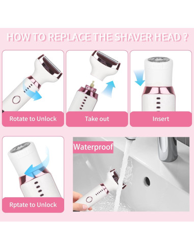 Afeitadora Eléctrica Beanify 4 en 1 con Pantalla LED IPX7