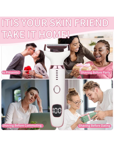 Afeitadora Eléctrica Beanify 4 en 1 con Pantalla LED IPX7