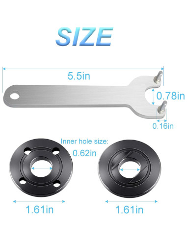Llave de Grinder Angular PELIF 4.5" y 5" Compatible