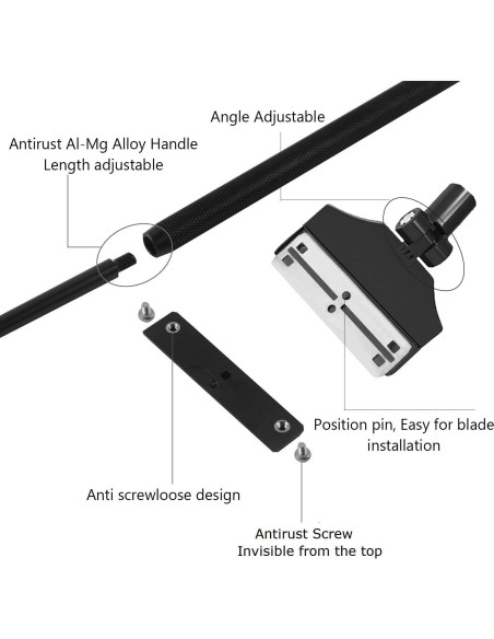 Raspador de Algas Fzone con 10 Cuchillas de Acero Inoxidable 66cm