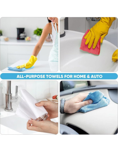 Paño de Microfibra AIDEA 330 Hojas 6 Rollos Azul 27.94x22.86 cm