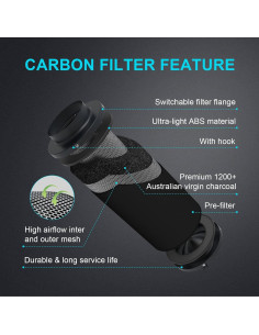 Filtro de Carbono de Aire HealSmart 6" Premium 15.24 cm 2